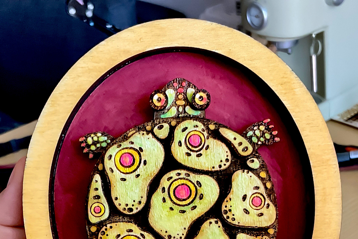 DIY Turtle Laser Cut File Craft Deco, an Object Illustration by Bubert Art (Photo 4 of 9)