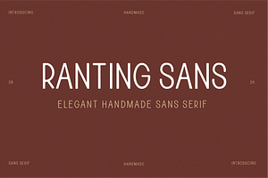 RANTING SANS | HANDMADE