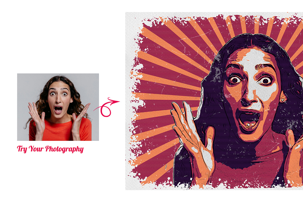 Retro Grunge Cartoon Photo Effect, an Action Add-On by MRI STUDIO (Photo 12 of 19)