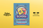 Retro Back to School Flyer Template, a Flyer Template by Tiptop Graphic (Thumbnail 1 of 5)