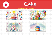 Watercolor of a Cake Background JPG, an Education Illustration by John_Walker (Thumbnail 1 of 3)
