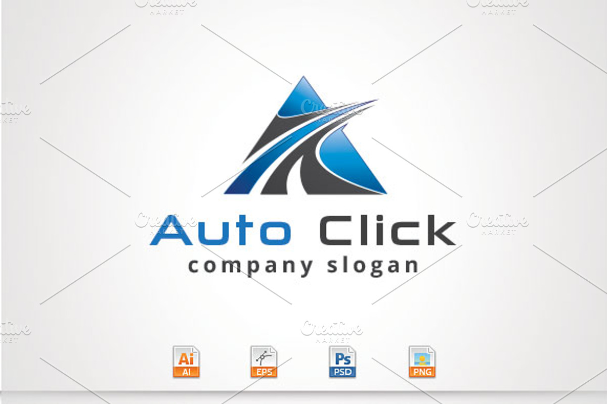 Auto Click,A Letter Logo, a Branding & Logo Template by stock6design