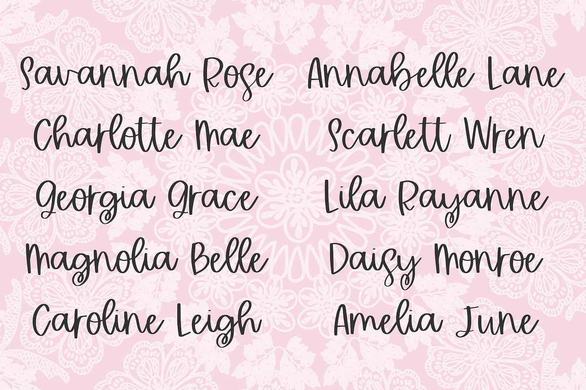 Honeylace Script Font, a Script Font by Beck McCormick (Photo 6 of 10)
