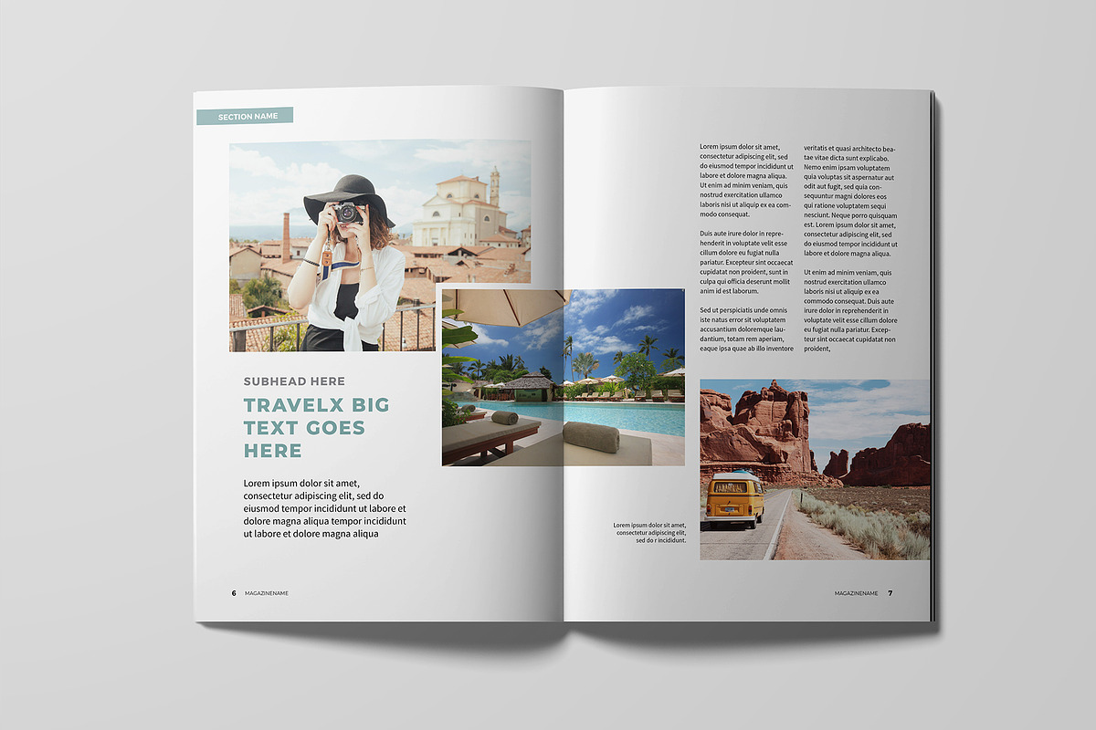 Travel Magazine Template, a Magazine Template by xtratimebd (Photo 7 of 9)