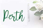 Perth Script, a Script Font by adelaide (Thumbnail 1 of 4)
