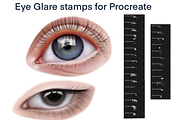 Eye Glare stamps for Procreate app, a Brush Add-On by MessyArtss (Thumbnail 1 of 2)