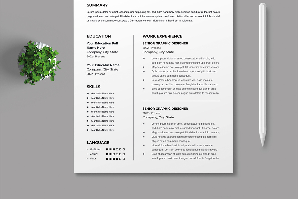 Resume Template, a Resume Template by MightyDesign (Photo 3 of 10)