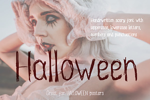 Halloween. Handwritten font