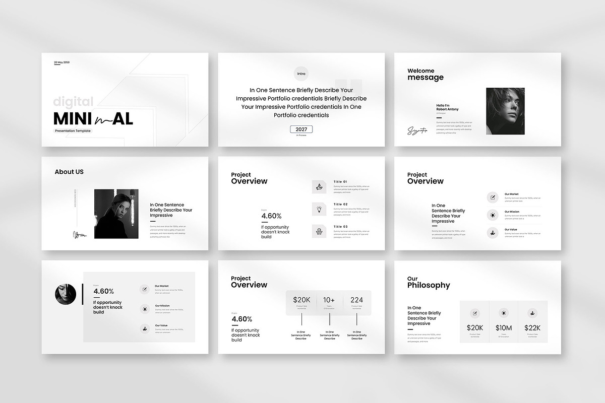 Digital-Minimalist Presentation, a Presentation Template by KreateTribe (Photo 3 of 7)