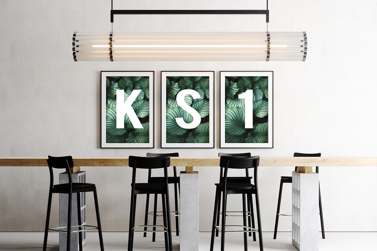 Modern Triple Poster Frame, a Product Mockup by Graphictwister