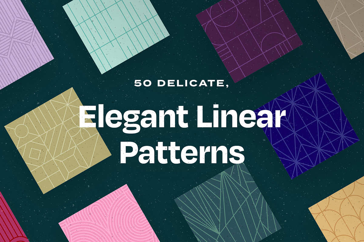 50 Delicate, Elegant Linear Patterns, a Pattern Graphic by Rienne Studio (Photo 1 of 17)