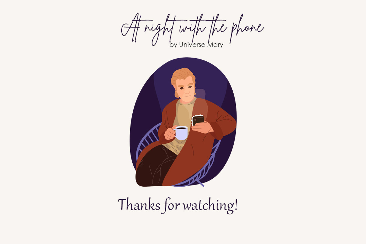 Night with the phon Vector Clipart, a Person Illustration by Universe Mary (Photo 8 of 8)