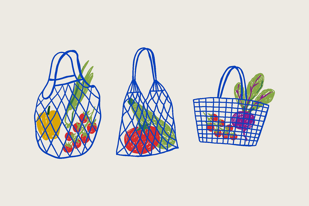 Farmers Market Hand Drawn Clipart, a Food Illustration by Barkova Nadya (Photo 3 of 7)