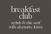 Breakfast Club - Duo Font, a Serif Font by subkulturetype (Thumbnail 2 of 12)