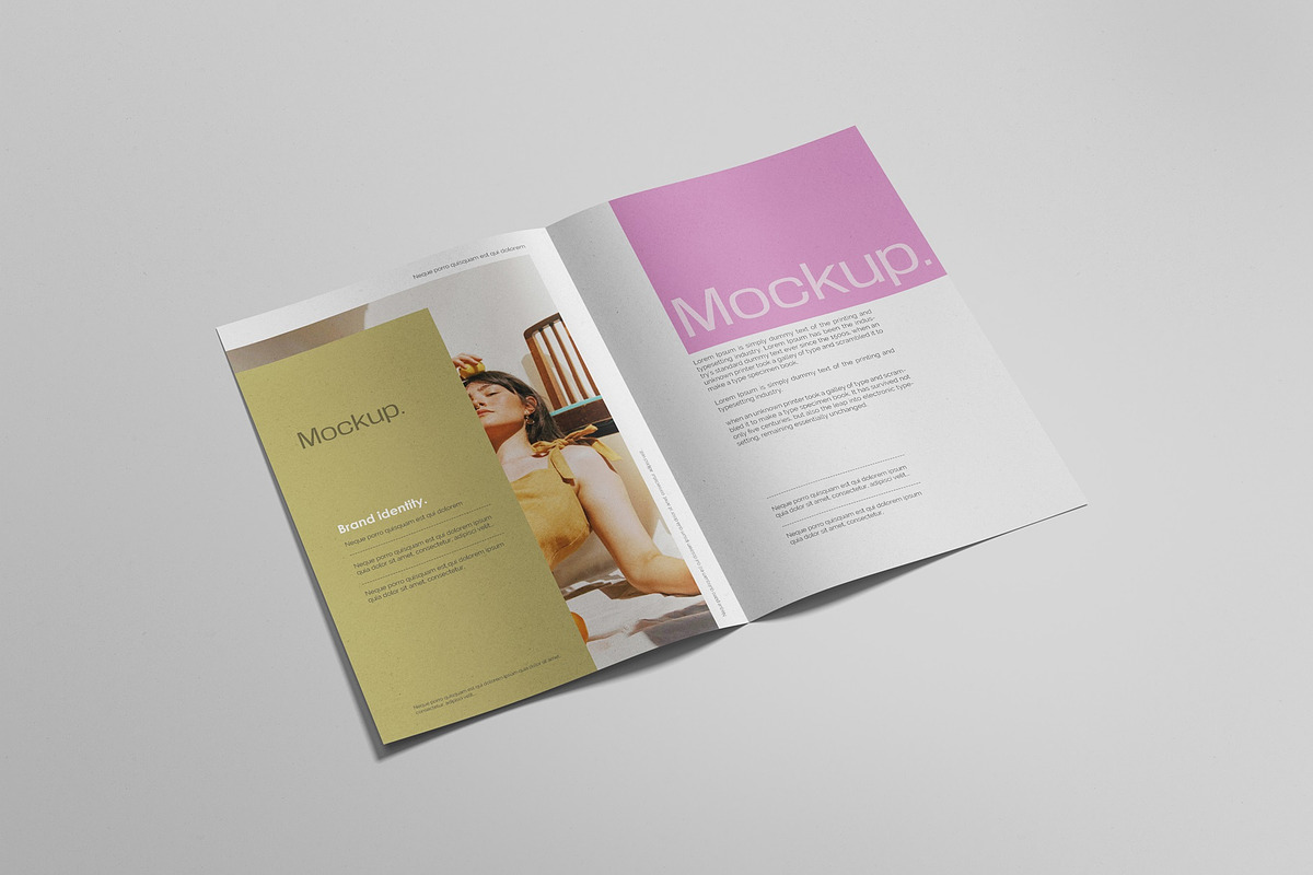 A4 Bifold Brochure Mockup, an Advertising Mockup by Tahtagraphic (Photo 6 of 9)