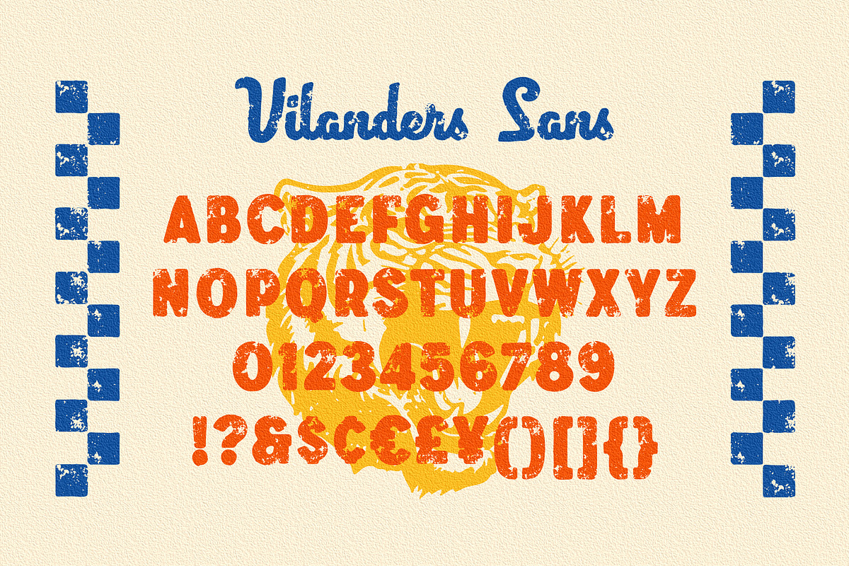 Vilanders - Vintage Stamp Font, a Script Font by Edignwn Type (Photo 8 of 10)