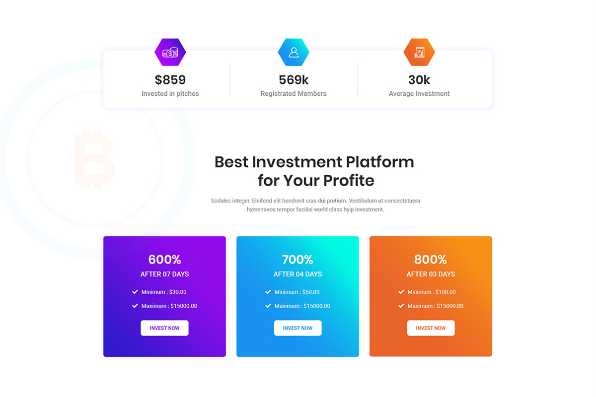 Arohyip - HYIP Investment Template, a HTML Template by THESOFTKING