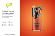 3 Energy Drink Can Mockup PSD, a Product Mockup by Green Art (Thumbnail 3 of 7)