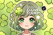 40 Clover Procreate Stamps Brushes, an Object Illustration by InkPrintsTattoo (Thumbnail 1 of 4)