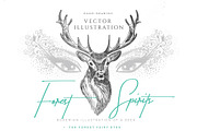 BOHEMIAN DEER ILLUSTRATION, an Illustration by Friendly Label (Thumbnail 1 of 2)