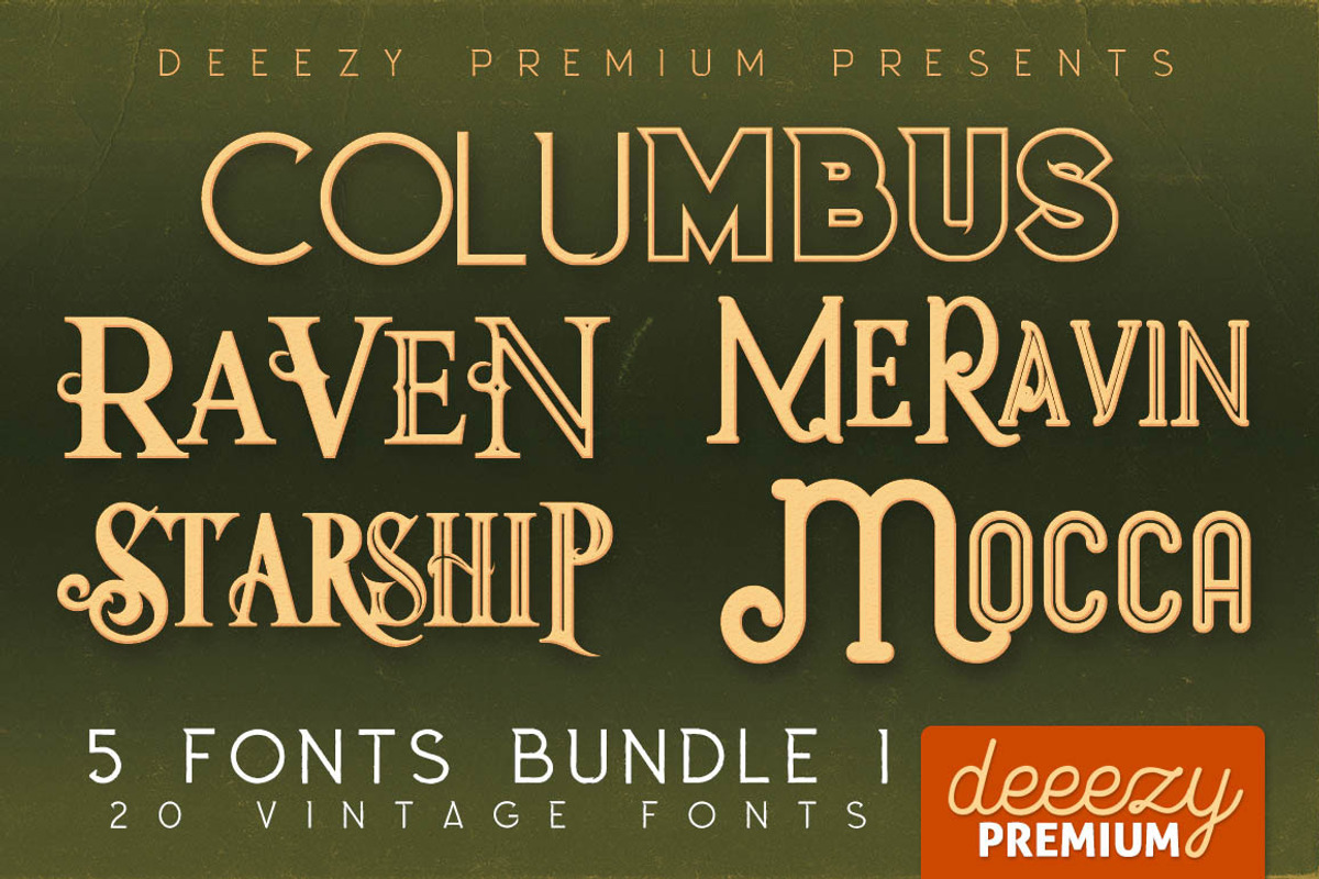 5 Fonts Bundle 1