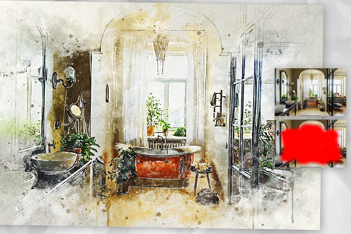 SplatterWatercolor2 Photoshop Action, an Action Add-On by GorynArt (Photo 20 of 27)