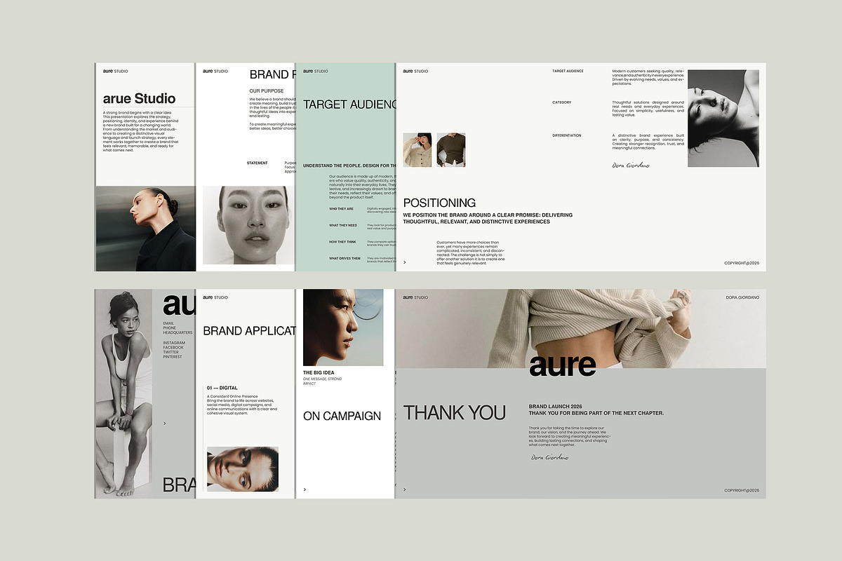AURE | Brand Launch Template Canva, a Presentation Template by evgenystudio (Photo 8 of 11)