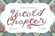 Untold Chapter Rustic Script & Serif, a Script Font by Letterhend Studio (Thumbnail 1 of 14)