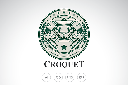 Croquet Tournament Logo Template