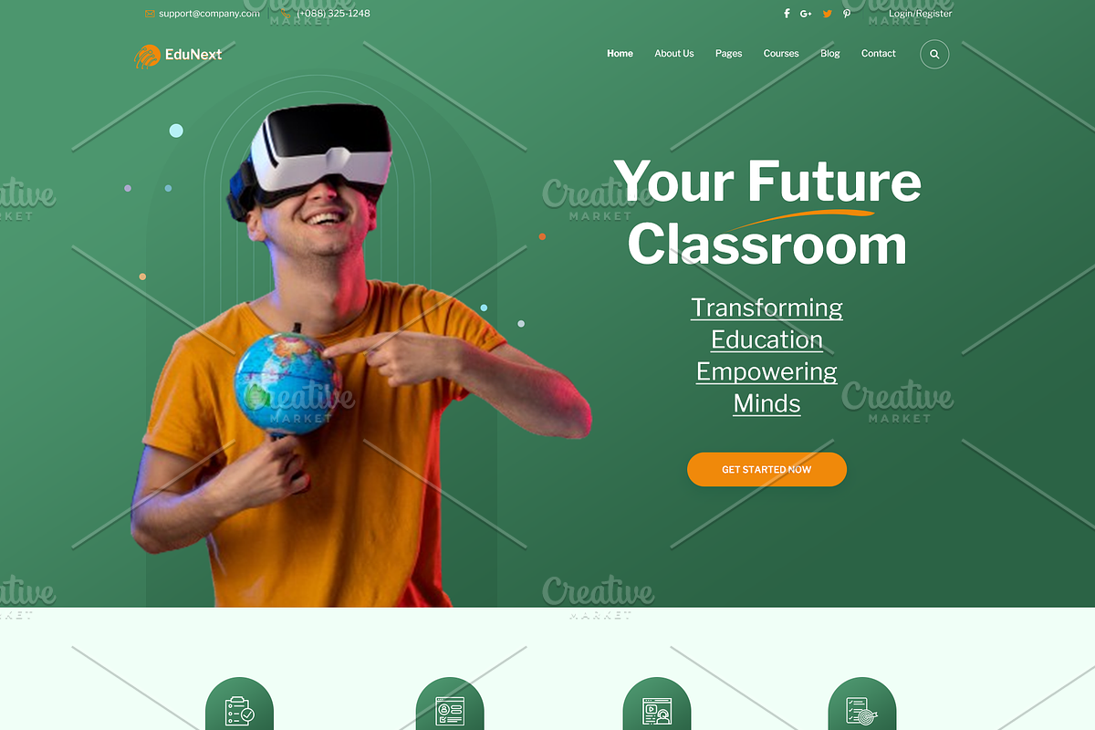 EduNext- Online Course Website, a Landing Page Template by Sujun Baidyaa (Photo 2 of 2)
