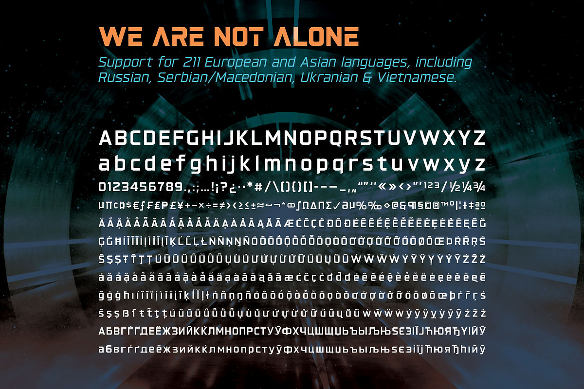 Hyperspace Race Sci-Fi font preview 5