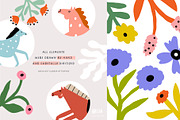 Adorable Horses | Hand drawn clipart, an Animal Illustration by Olia (Thumbnail 4 of 11)