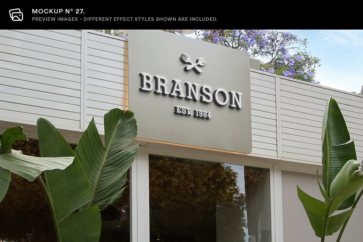 30 Signs & Facade Logo Mockups - V4, an Advertising Mockup by Asylab (Photo 34 of 38)