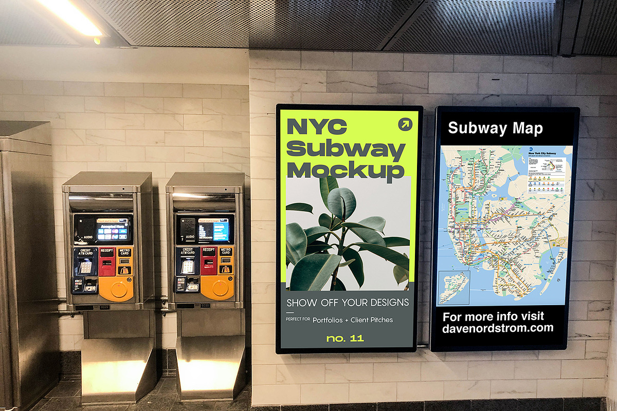 NYC Subway Mockup Bundle, an Advertising Mockup by NYC Billboard Mockups (Photo 10 of 21)