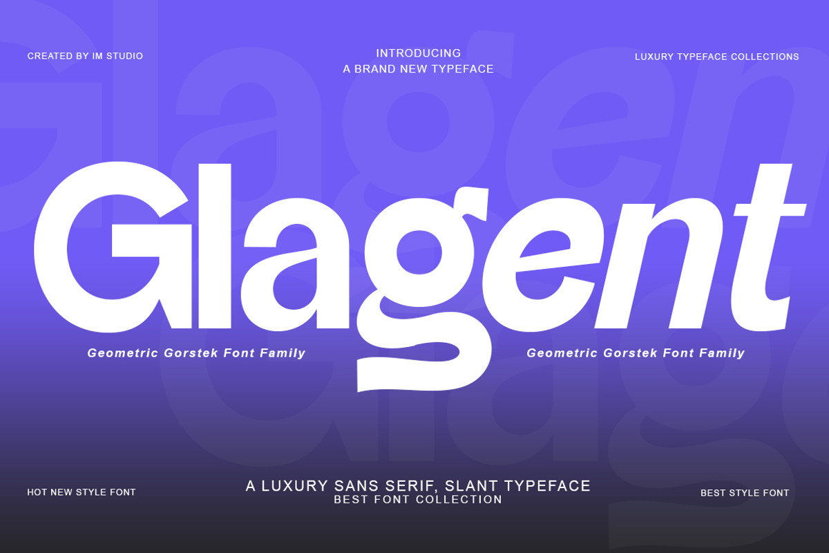 Glagent, a Sans Serif Font by IM Studio (Photo 1 of 12)