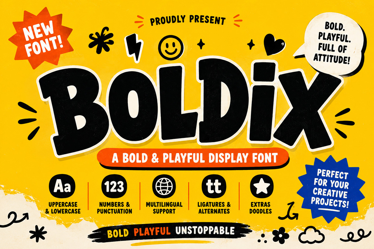 Boldix, a Sans Serif Font by LetterStock (Photo 1 of 7)