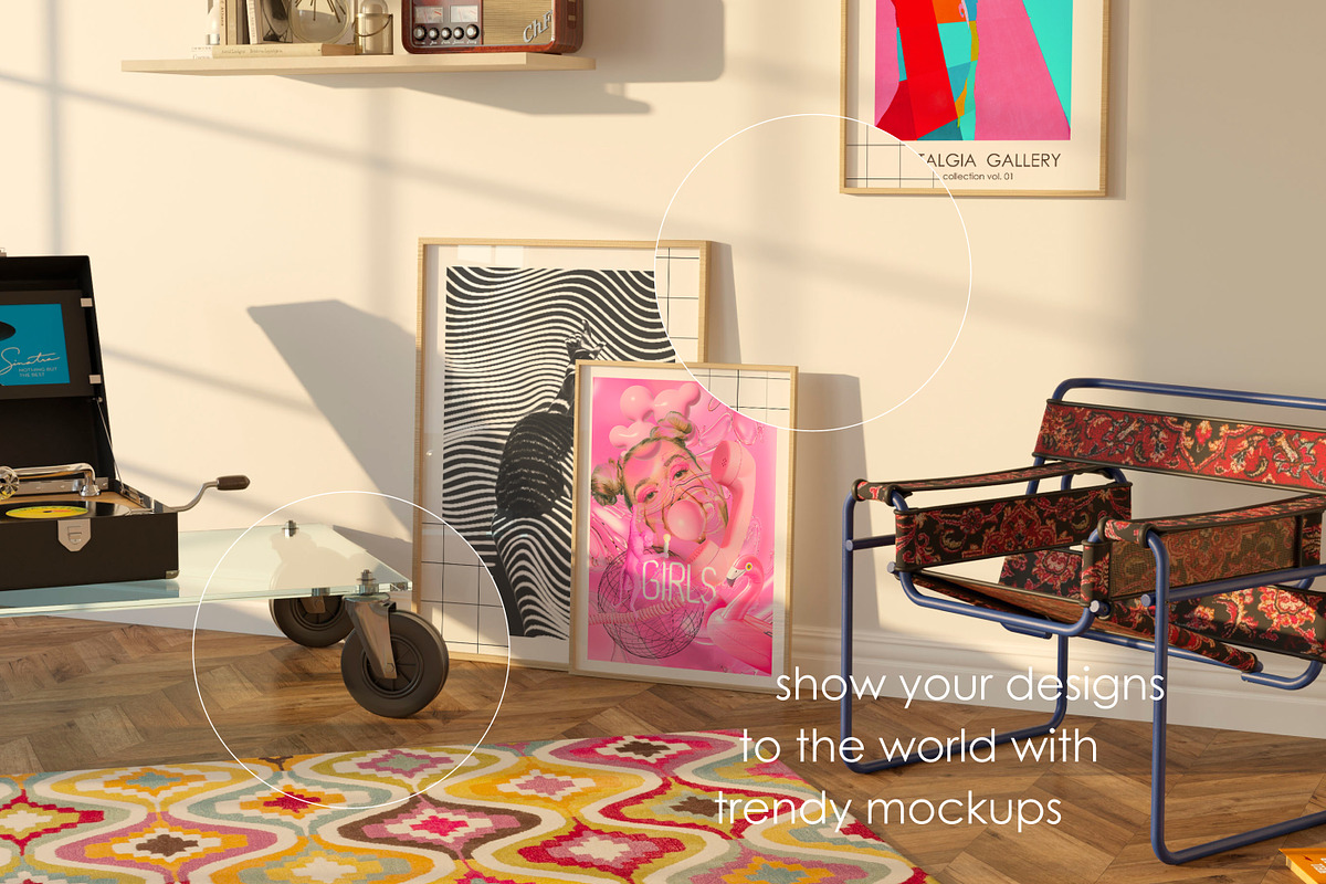 RETRO NOSTALGIA | Frame Mockup set, a Household Mockup by yuliyuri.studio (Photo 12 of 14)