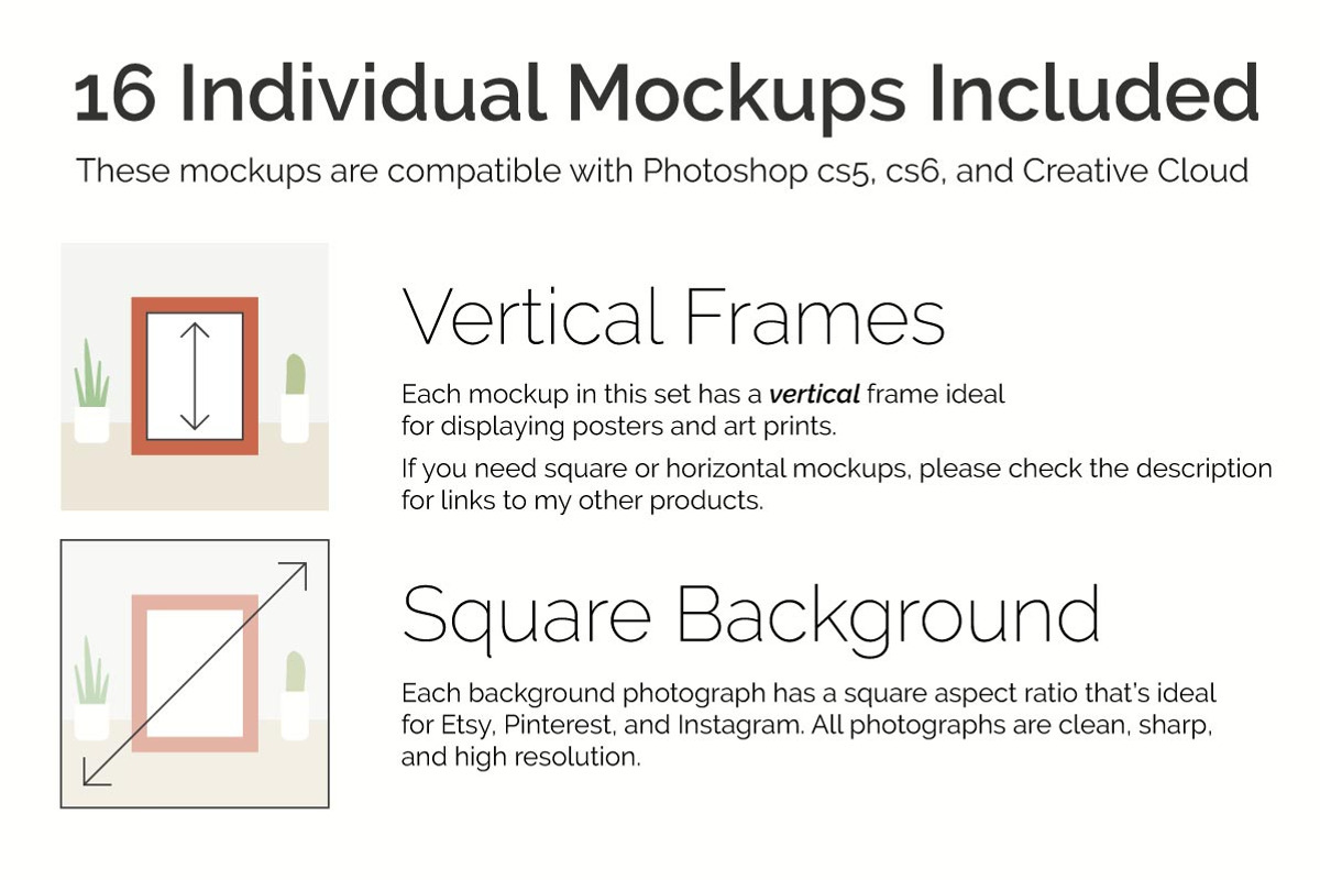 16 Etsy Friendly Print Mockups, a Print Template by Drifter Studio PrintShop (Photo 3 of 4)