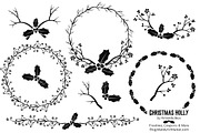 Black Holly Vectors & Holly Clipart, an Illustration by Amanda Ilkov (Thumbnail 3 of 5)