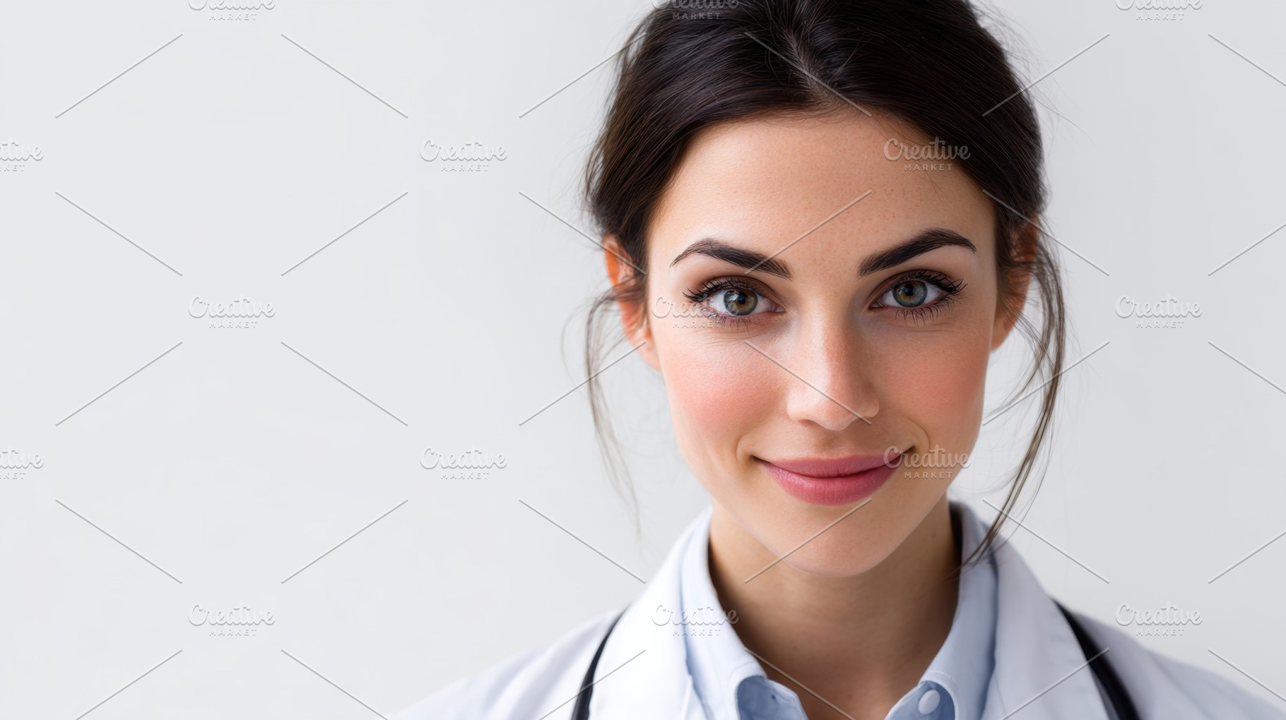 Doctor smiling in a clinic setting, a Photo by Beautiful things