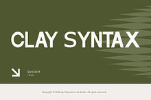 Clay Syntax — Modern Sans Serif Font