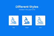 Quantum Physics Icons, an Outline Icon by Brickclay (Thumbnail 3 of 7)