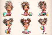 Whimsical Summer Beach Girl Clipart, an Illustration by Digital Artistic99 (Thumbnail 4 of 11)