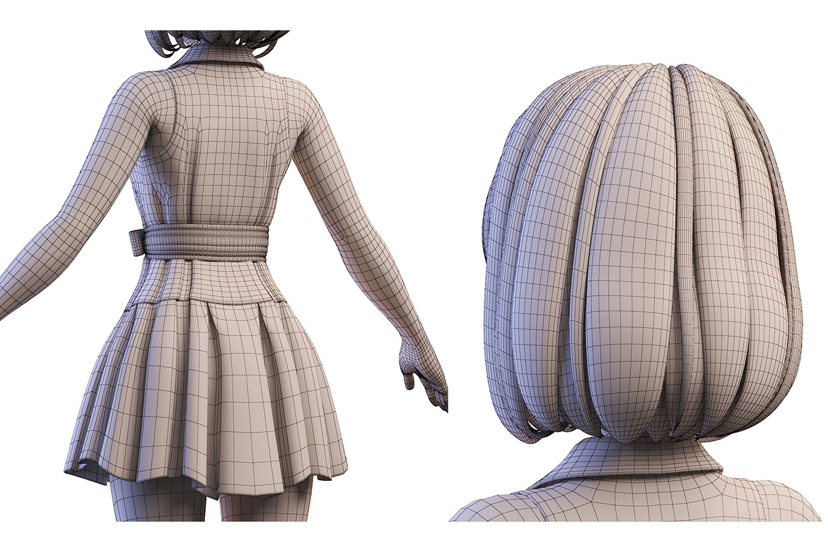 3D Stylized Girl_SG3FC, a Characters & Person 3D Model by LomellRueca (Photo 18 of 23)