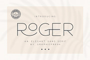 Roger - An Elegant Sans Serif, a Sans Serif Font by Graphicfresh (Thumbnail 1 of 9)