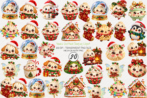 Kawaii Christmas Dumpling Clipart