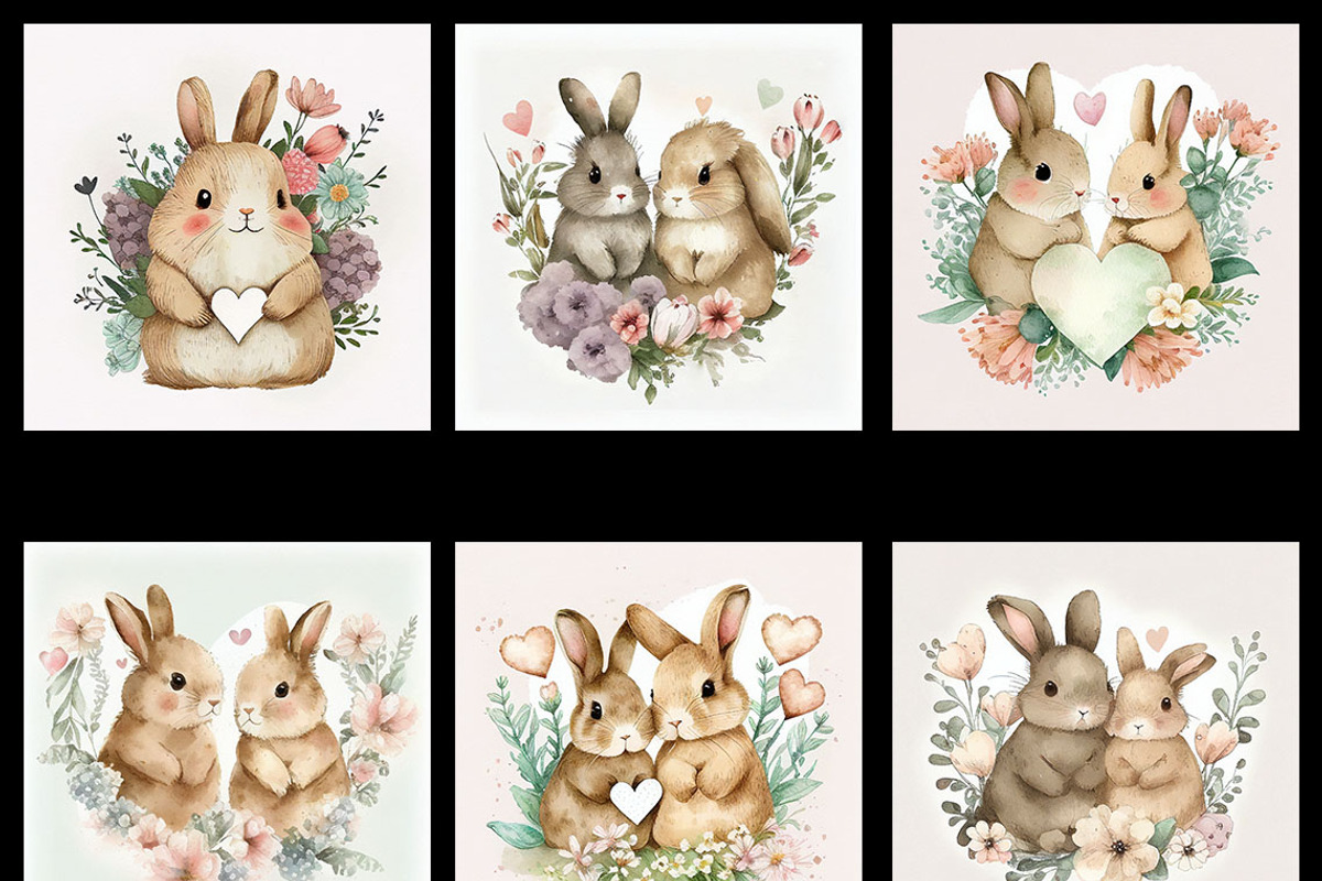 Valentine bunny happy valentines day, an Object Graphic by MyLittleMeow (Photo 3 of 7)