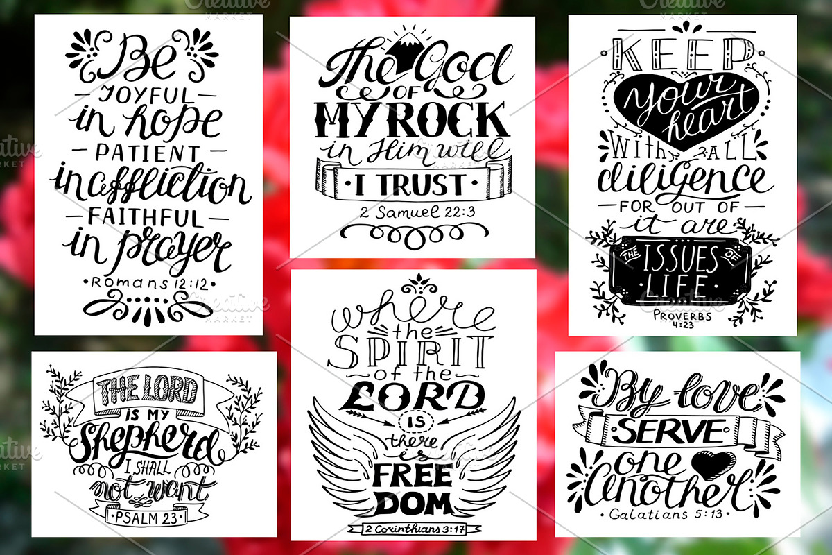 BUNDLE 60 Great Bible Verses, an Illustration by Ola-la-la (Photo 4 of 17)