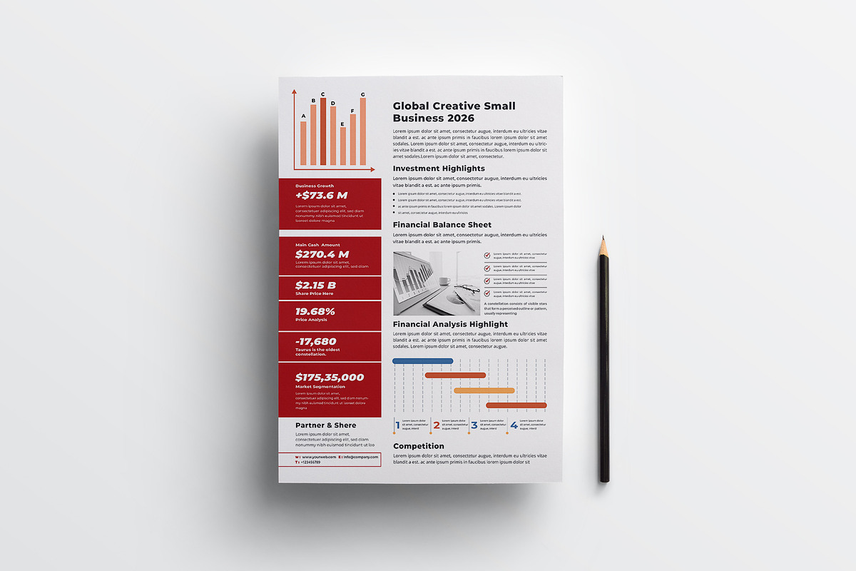 Company Fact Sheet | Word & Indesign, a Flyer Template by obayes (Photo 3 of 4)