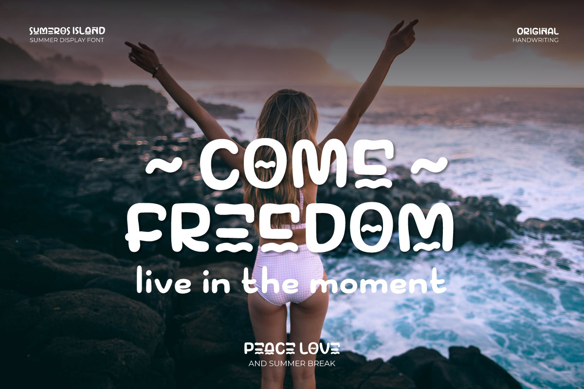 Sumeros Island - Display Font, a Handwritten Font by productype1 (Photo 6 of 10)